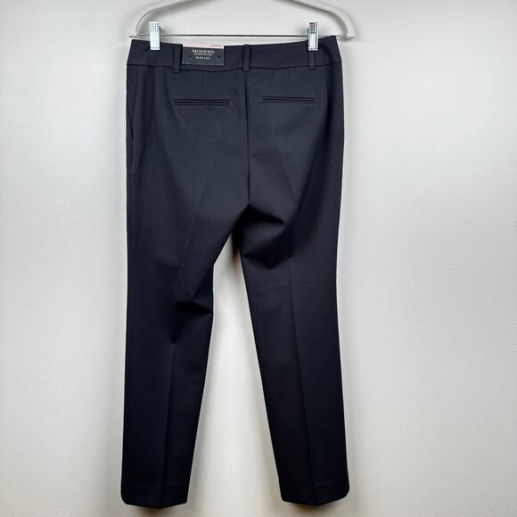 NEW Ann Taylor Trouser Pants Modern Slim Leg Dark Gray 2P Petite Office Classic - Picture 4 of 9
